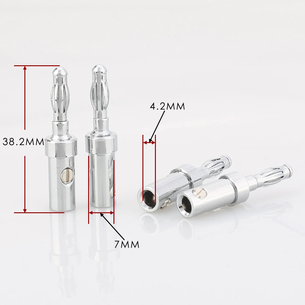 8 шт. кабельные разъемы для динамиков с родиевым покрытием|plugs wholesale|plug fplug connector |