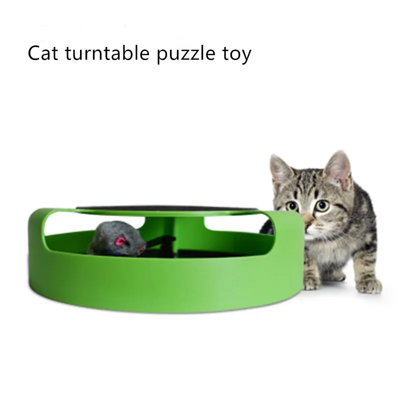 

MESNUG 2 In1 Cat Toys Interactive With Running Mice And Scratching Pad Durable Safe Kitten Cat Game Exercise No Battery Needed