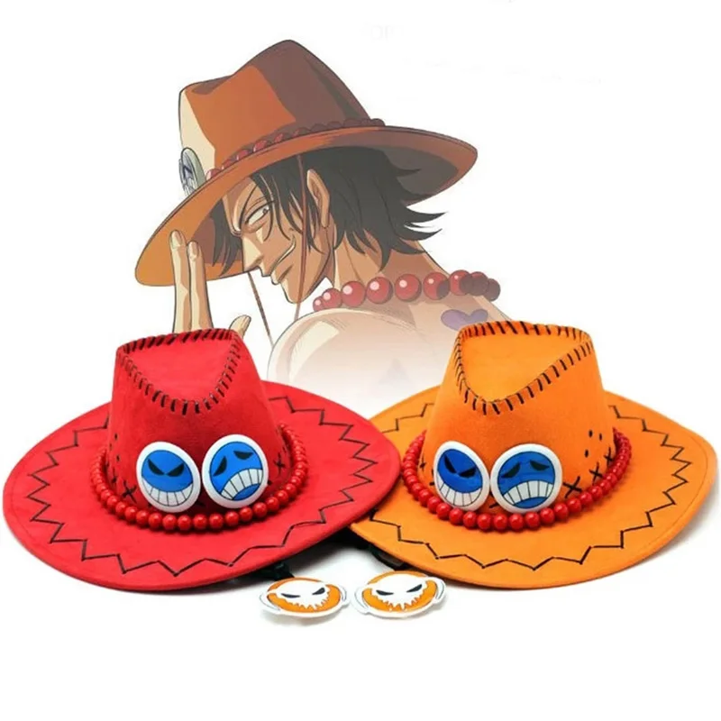 Аниме One Piece Portgas D Ace Косплей ковбойские шляпы для мужчин и женщин Дорожная Кепка