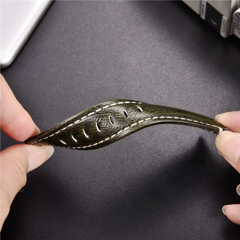 Ручной работы итальянский импортный кожаный ремешок для часов Apple Watch серии 5 4 3 38