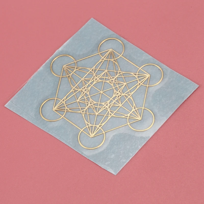 

4Pcs/Set New Metal Energy Decor Sticker Flower Of Life