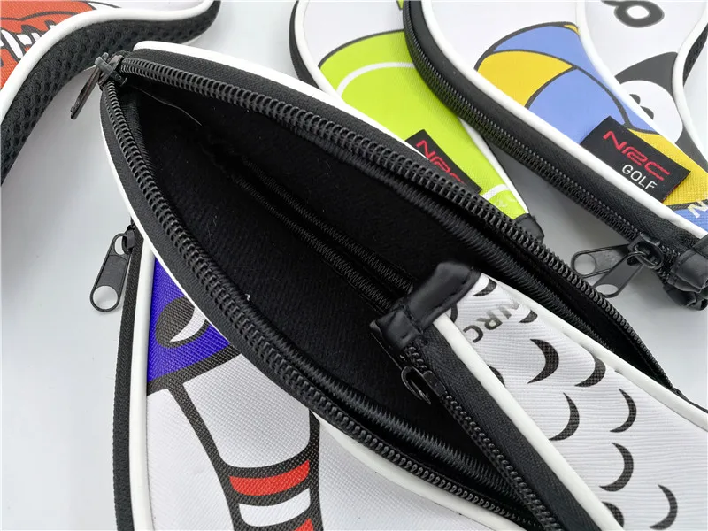 Головные уборы на молнии для гольфа с принтом шариков Набор железных чехлов # 4 9PAS