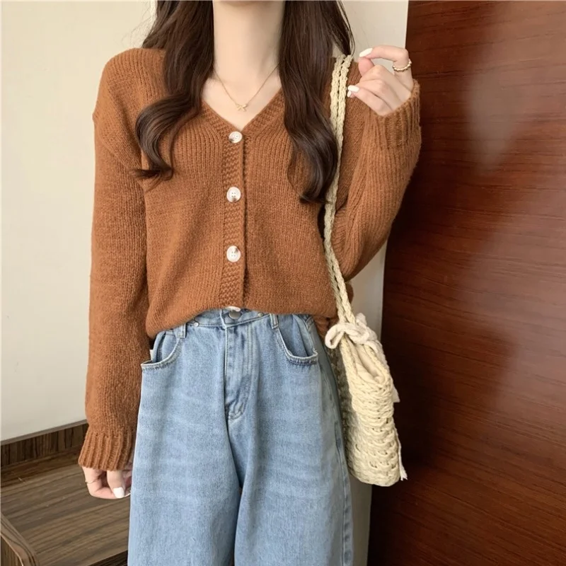 Шикарный осенний Топ свитер для ленивых женщин розовая короткая трикотажная