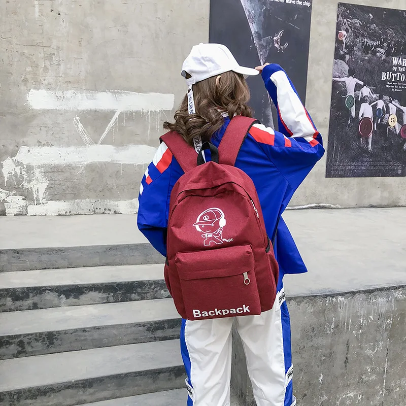 Музыкальный Мультфильм Большой туристический рюкзак для женщин и мужчин книжные