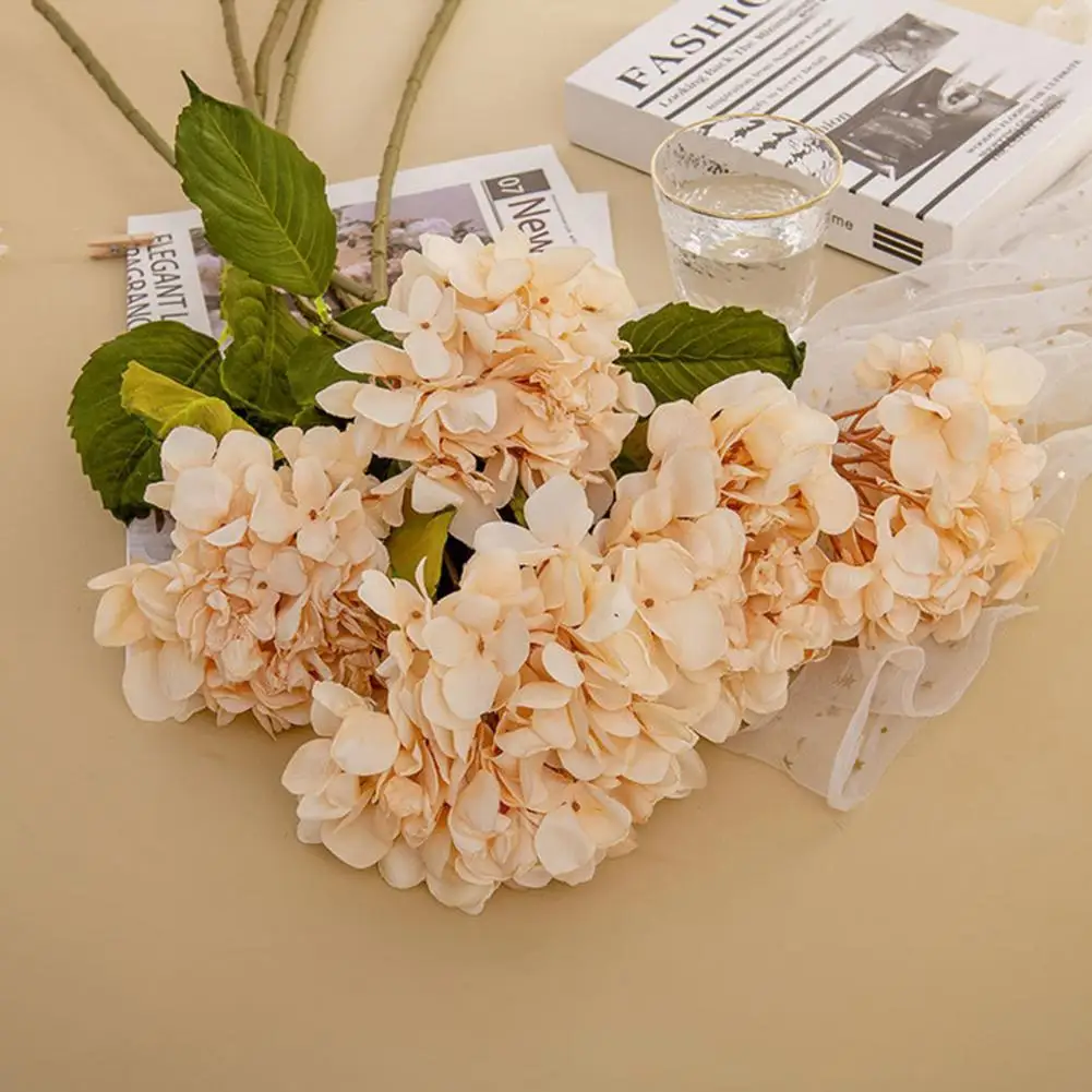 Simulated Flower Fade-less Faux Silk Flower Exquisite Hydrangea Artificial Flower Simulated Plant Artificial Flower