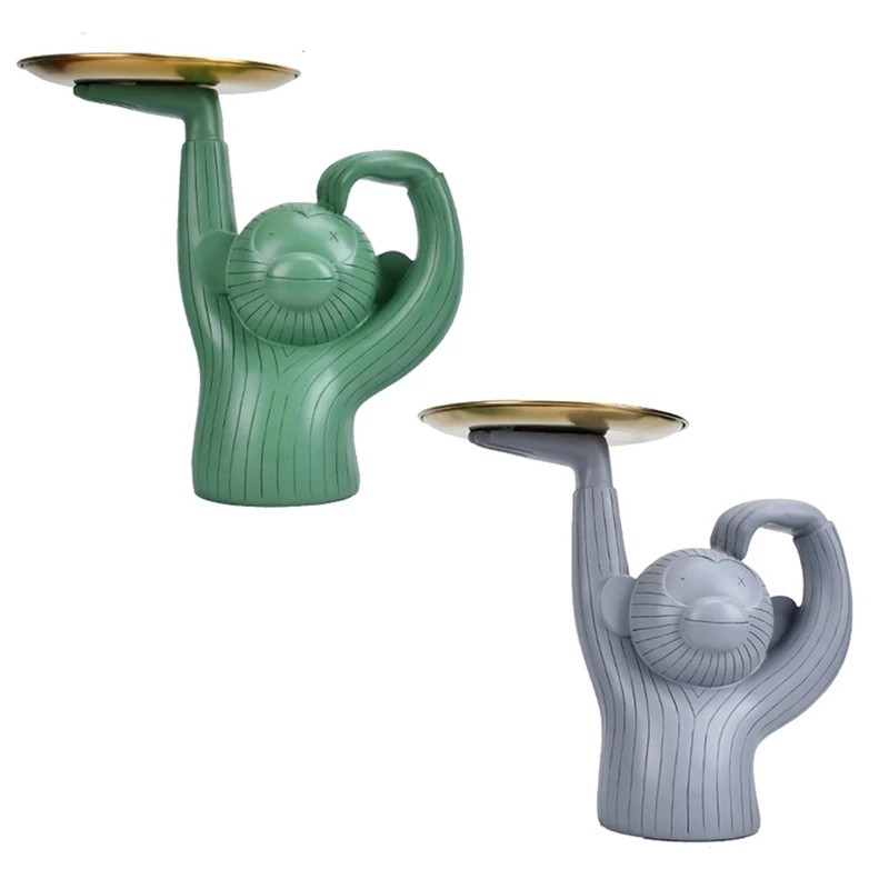 

Фигурка обезьяны с лотком для украшения дома, многофункциональное украшение комнаты