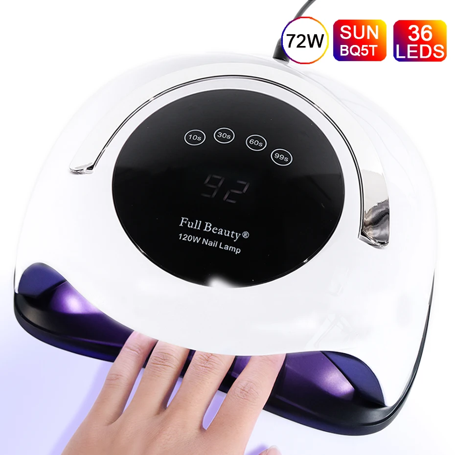 Высокая мощность УФ лампа Led Сушилка для ногтей 72 Вт сенсорный солнечный свет