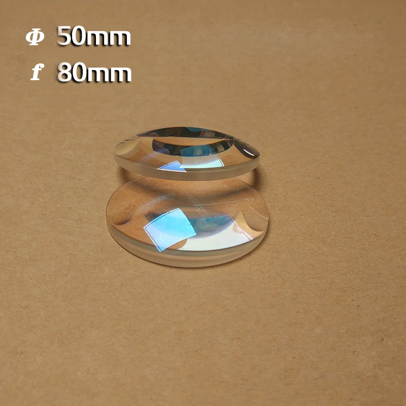 Плоско выпуклая линза из оптического стекла диаметром 50 мм инструмент для