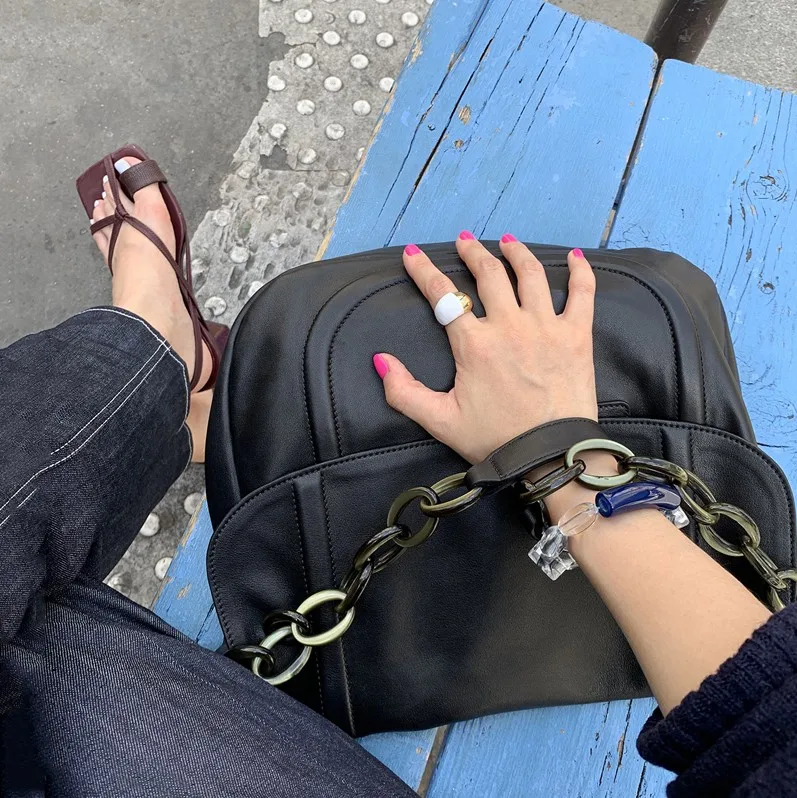 Дизайнерская Женская сумка 2019 большая из искусственной кожи мягкая черная Хобо