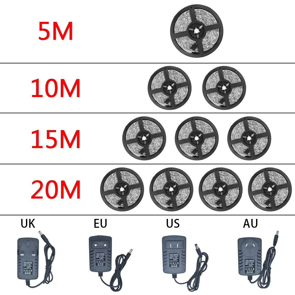 

Led Light Strip Luces Led RGB 5050 SMD 2835 Bluetooth WiFi Waterproof Color Changing Flexible Ribbon Tape Diode 5M 10M 15M 20M