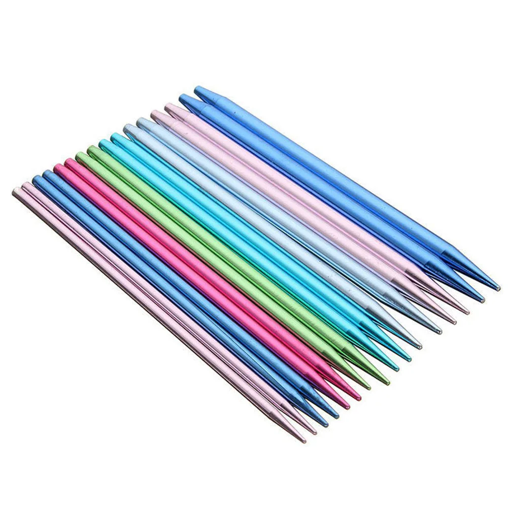 

Interchangeable Home Sewing Circular 13pcs Knitting Needle Aluminum Handmade Tool Mixed Color Portable