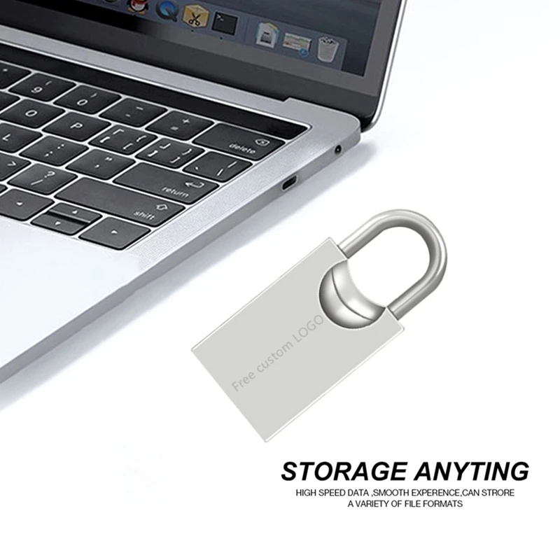 Usb флешка металлическая Серебристая Usb флеш-накопитель 128 Гб 64 ГБ флеш-карта памяти 32 Гб Флешка 4 Гб высокоскоростная Флешка 8 Гб бесплатный логотип на заказ