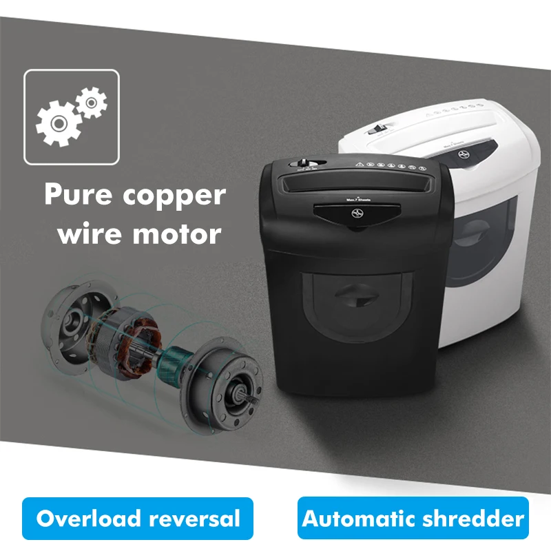 5.5 Gallon Office Paper Shredder Home Electric Mute Paper/ CD 7-Sheet Cross-Cut Dual Cutting Entrance | Компьютеры и офис