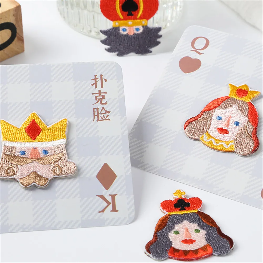 AHYONNIEX мультфильм Король Королева Вышивка Патчи для сумки джинсы утюгом нашивки