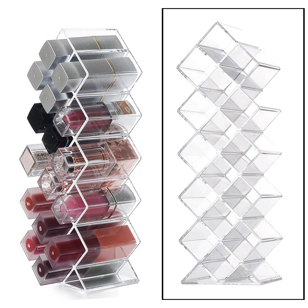

Lipstick Organizer Tower Lipgloss Storage Holder Stand for 16 Lip Sticks for Makeup Cosmetic Vanity Dresser Display