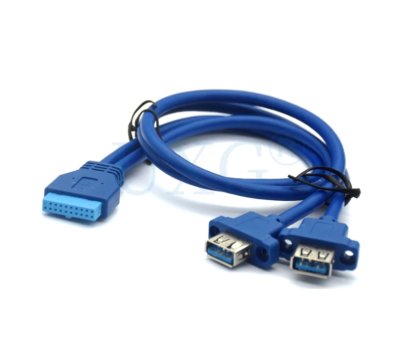 2 x USB 3 0 двойной порт гнездо винтовая панель тип к материнской плате 20Pin кабель ПК