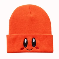cute smiley eyes hoshi embroidered knit hat warm cover head hip hop woollen hat