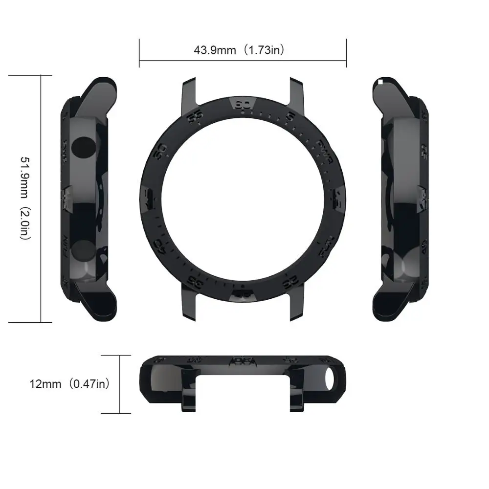 

Case for Huawei Watch GT 2 46mm GT2 Smart Watches Cover PC TPU Shell GT 2 Protector Sport Accessories Tough Armor