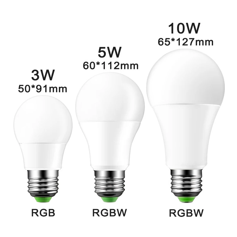3W 5W 10W E27 светодиодная rgb-лампа лампа AC85-265V светодиодный лампы высокой Яркость точечный Регулируемый светильник для дома декоративная светодиодная лампа с дистанционным управлением