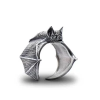 personality bat rings adjustable opening finger bat ring punk hip hop jewelry engagement wedding ring for men women
