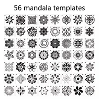56 pack mandala dot painting templates stencils small mandala template stencils for diy art project rock painting