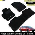 Полный Комплект ковриков для автомобиля, коврики нейлоновые для Toyota Corolla XI 11, E170, 2014, 2015, 2016, 2017, 2018, зажимы LHD