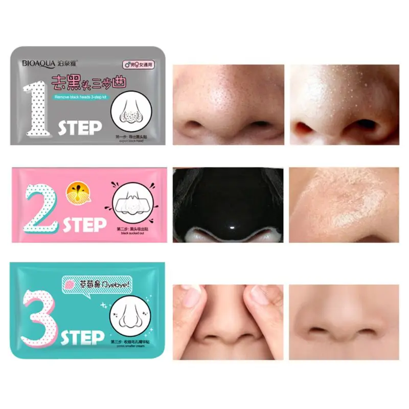 Для мужчин женщин 3 шага для удаления угрей нос Уход за кожей лица маска прыщей