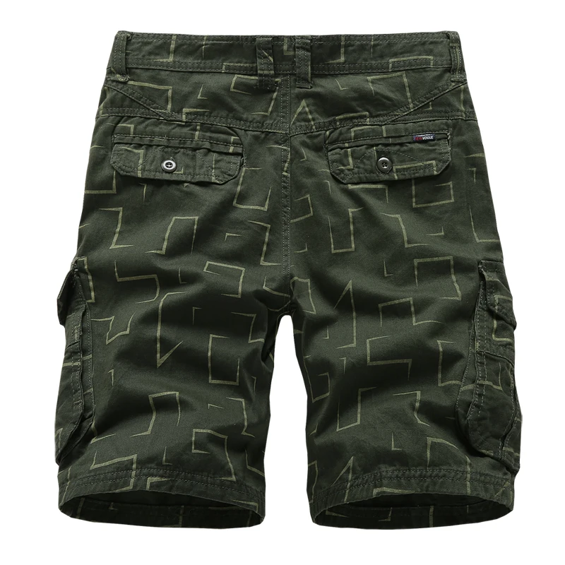 

Fashion Plaid Beach Shorts Mens Casual Shorts Military Short Pants Male Bermuda Cargo Overalls