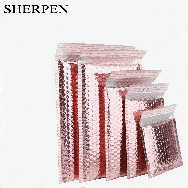 Пластиковые конверты из розового золота