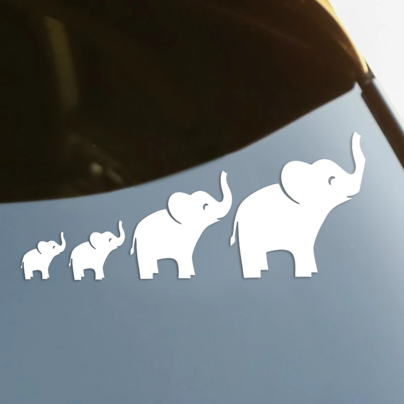 наклейки на авто Семья Слонов водонепроницаемые машину наклейка для