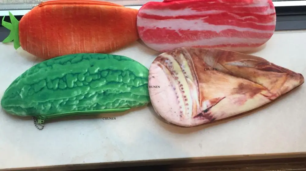 21-24 см прибл. Большой плюшевый Кошелек-овощи мясо и т. Д. Плюшевые игрушки кошелек