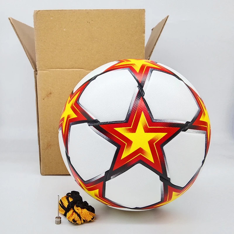 

Новинка 2022, бесшовный футбольный мяч из полиуретана, мячи для тренировок по футболу размера 5, высококачественный мяч для команды, с напечат...