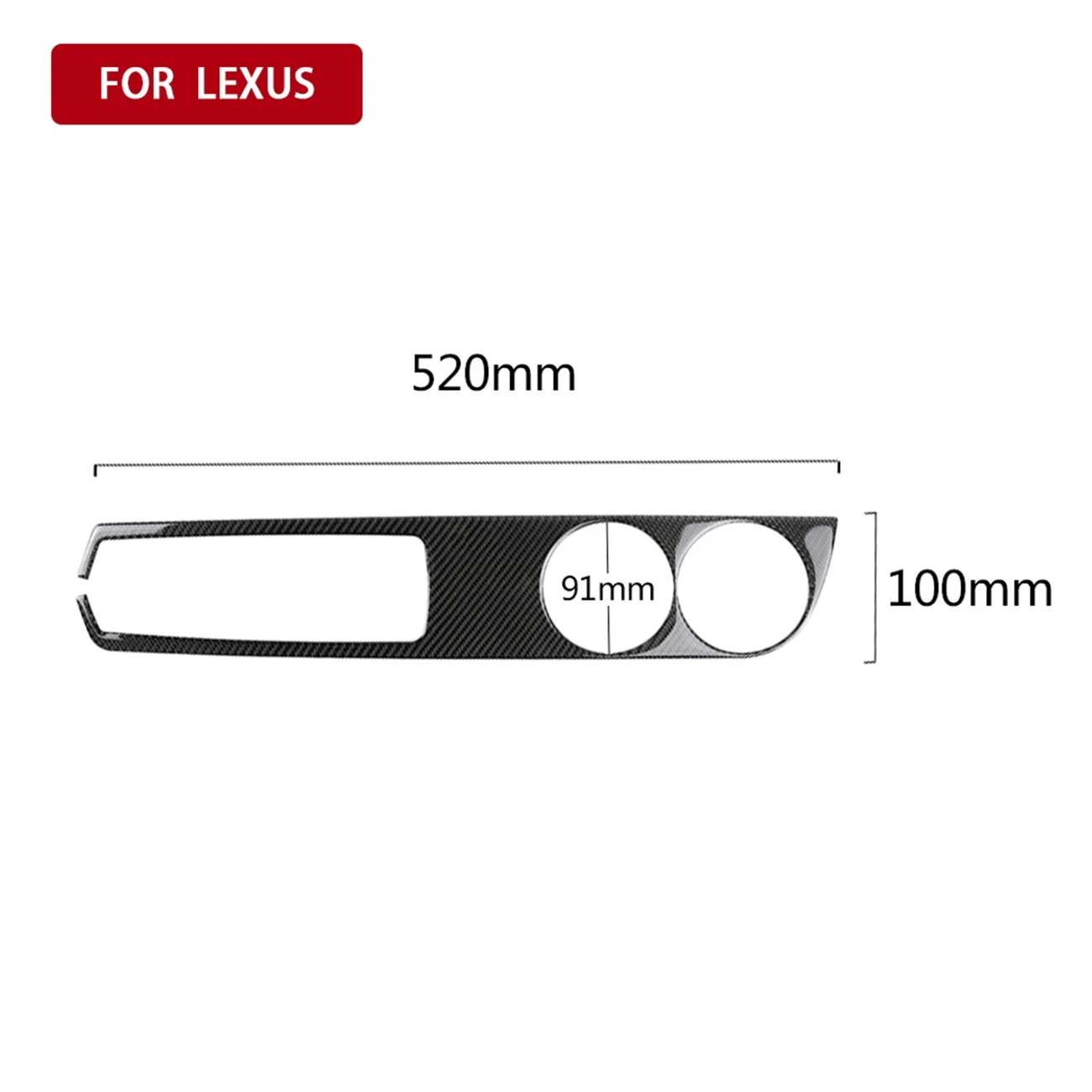 

Car Accessories Carbon Fiber Water Cup Holder Panel Frame Cover Trim Decal Sticker for Lexus IS250