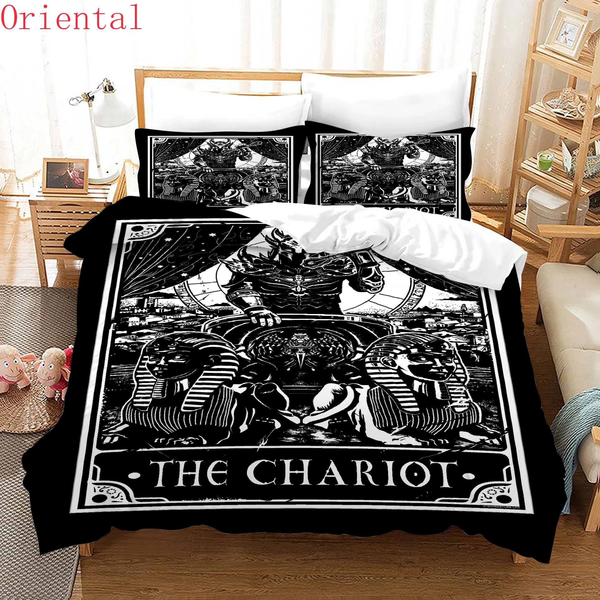 

Tarot Cards DEATH The Sun Prophecy Board Bedding Set Bed Sheet And Quilt Cover Pillowcase Bedroom US SIZE EU SIZE Soft Cotton