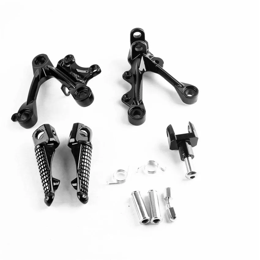 

CNC Aluminum Front Passenger Foot Pegs Footrest Bracket For Kawasaki Ninja ZX6R 2009 2010 2011