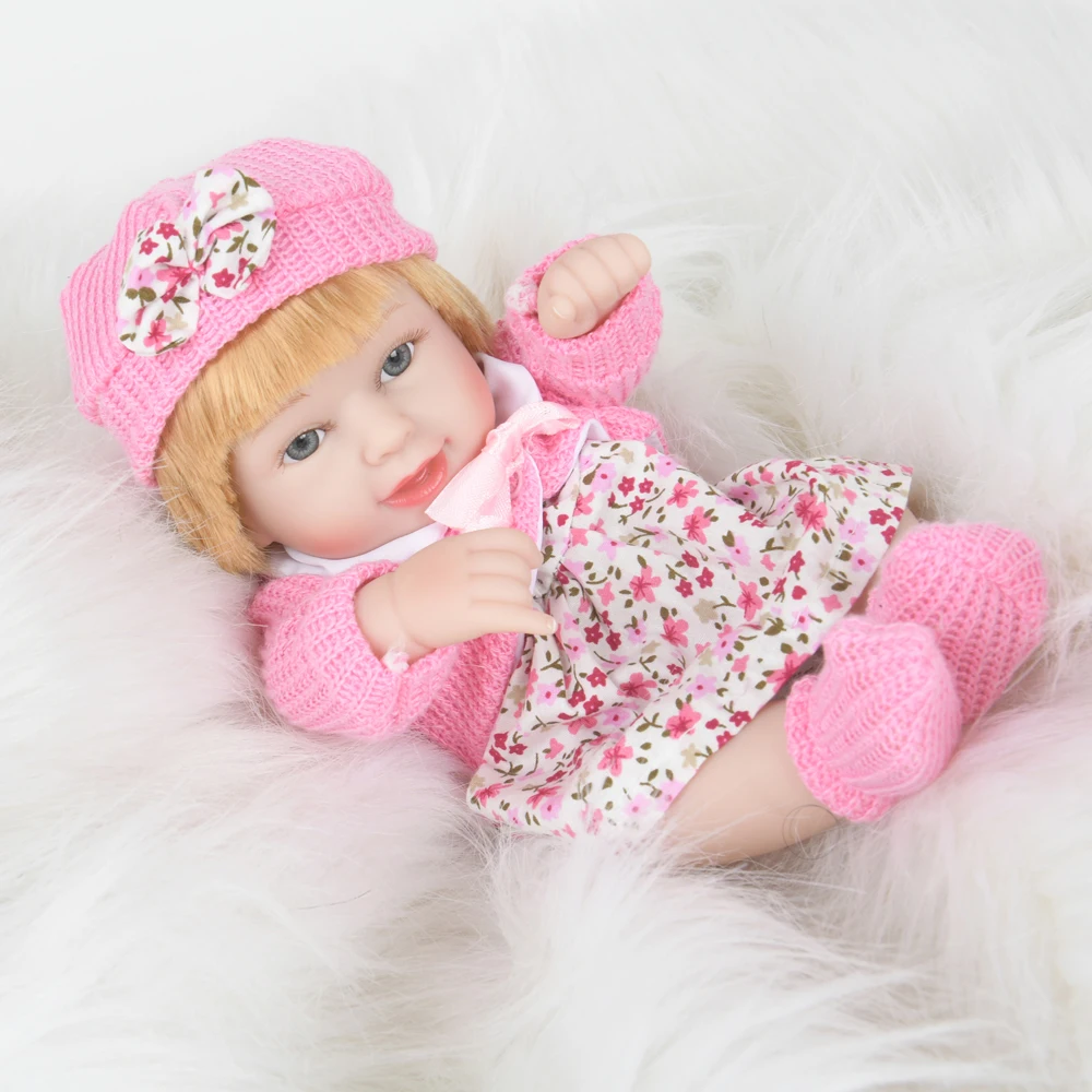 

10" 25 CM Amazing Bebe Reborn Newborn Lifelike Full Vinyl Body Silicone Cute Realistic Babies Toy Christmas Present Playmates