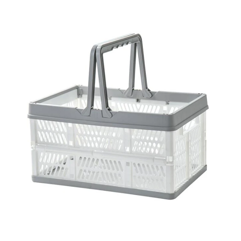 Folding Storage Basket Portable Food Snack Picnic Shopping Convenient Hand Home | Дом и сад