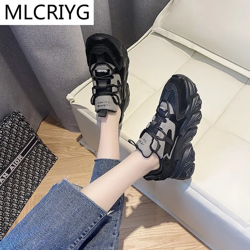 

2021 Winter New Women Casual Shoes Fashion Plus Velvet Warmth Women's Sneakers Lace Comfortable Platform Vulcanized Shoes Women