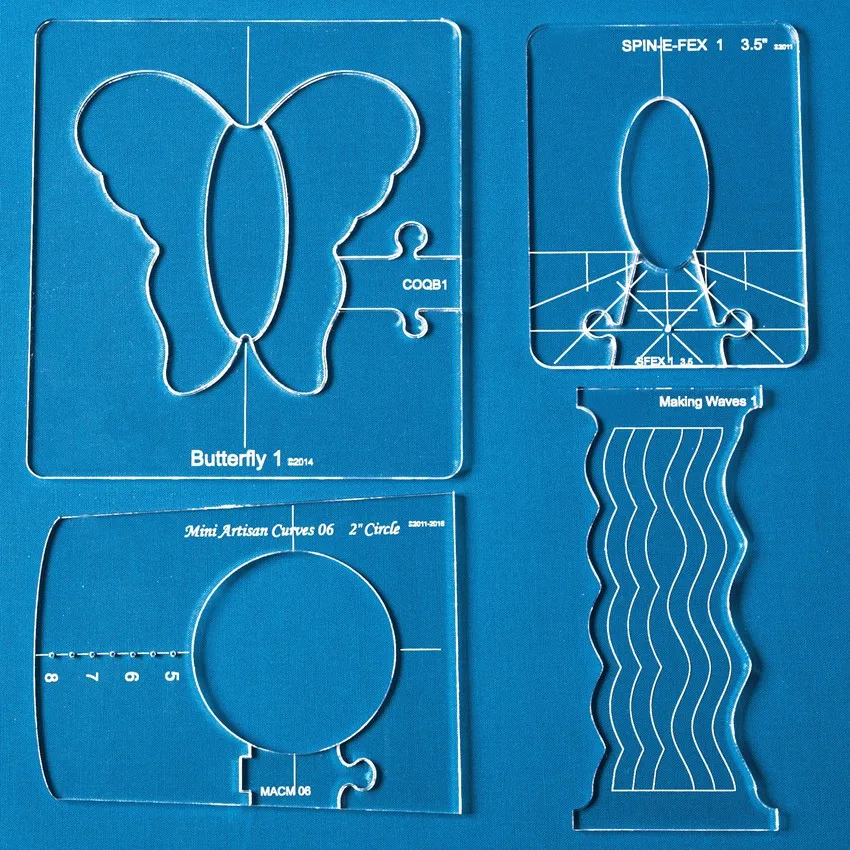 Новая линейка шаблон образец набор бабочка для бытовой швейной машины 1 = 4 шт # BT