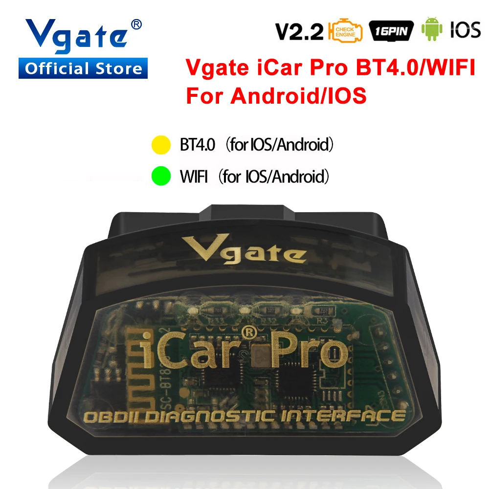 Vgate iCar Pro ELM327 Bluetooth/wifi OBD2 сканер для Android/IOS Elm 327 Автомобильный диагностический