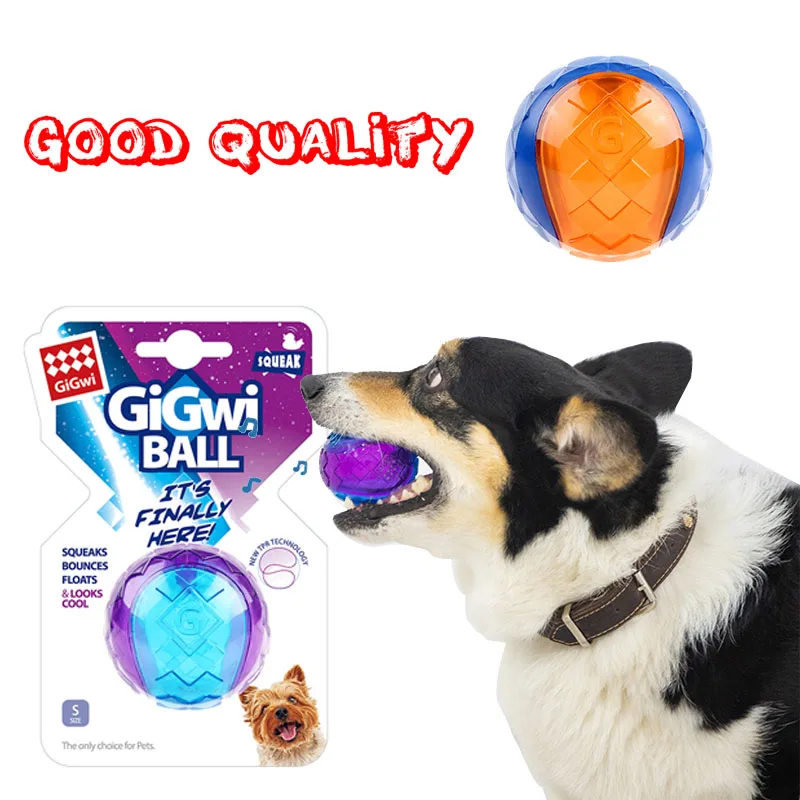 Sound Pure Natural Non-toxic Rubber Outdoor Play Small Large Dogs Funny Ball For Dog Accessories