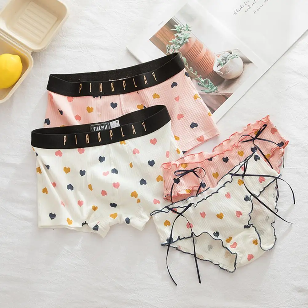 

1 шт., женские и мужские хлопковые трусы-боксеры