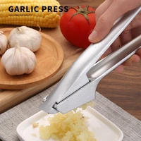high strength aluminum alloy peeling garlic press utensils for kitchen food crusher manual garlic chopper grinder mill tools