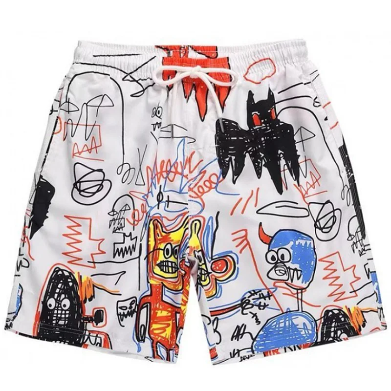 

New European and American women's printed star stripe casual shorts women's Beach Outdoor casual quick drying shorts