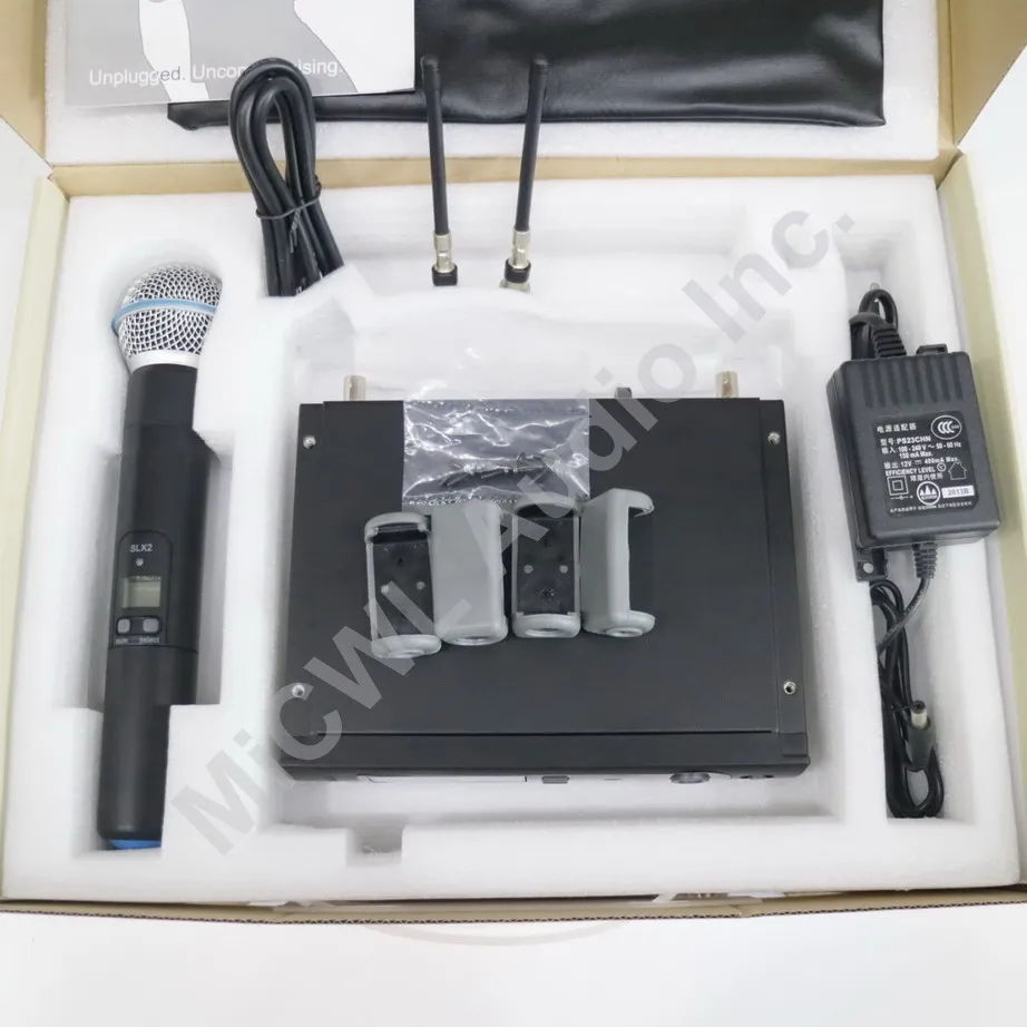 100% MiCWL бренд SLX SLX24 BETA58/SM 58 UHF профессиональная Беспроводная микрофонная система