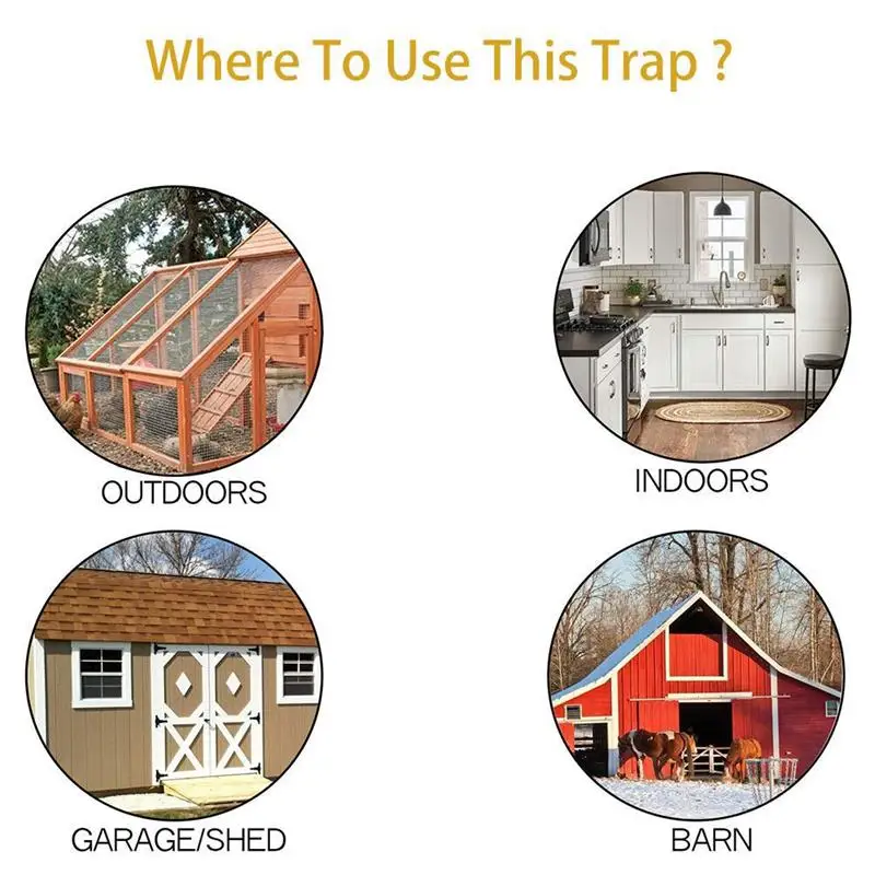 

Reusable Slide Bucket Mouse Trap Compatible for Bucket Pest Control Trap Flip Indoor Outdoor Use Multi Catch Trap Door Style