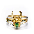 Мужское кольцо Thor loki, трехслойное позолоченное кольцо в стиле унисекс, мужское очаровательное ювелирное изделие, кольцо для пар, подарок на день Святого Валентина, Супергерой из фильма