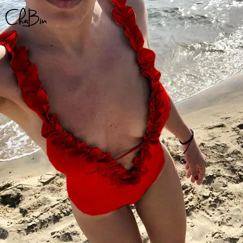 Новинка 2020 женская одежда для плавания Одноцветный сексуальный цельный