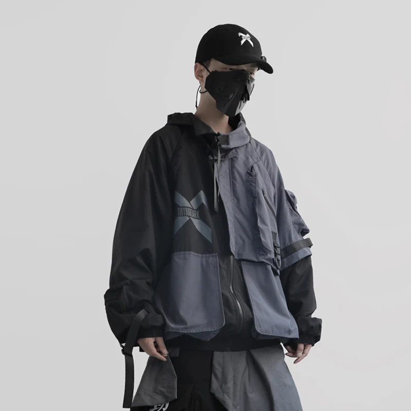 Мужская зимняя куртка Techwear с несколькими карманами | одежда