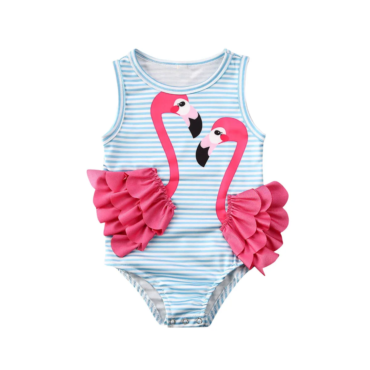 cute swan pattern kids girl one piece swimwear bikini swimsuit bathing suit for children | Children One-Piece Suits